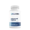 White dietary supplement bottle labeled CellCore Biosciences Advanced TUDCA for drainage and liver support, containing 60 capsules
