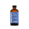 Supplement facts label on bottle showing PC liposomal phospholipid complex with 8 fl oz dosage for brain health support.