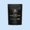 Black bag of myBrainCo Performance Plant Protein powder with 21.3g protein, 3.72g BCAAs, natural vanilla flavor, 900g, 30 servings.