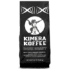 Black coffee bag labeled Kimera Koffee Dark Roast featuring a DNA helix design and claims of cognitive enhancement, boosted energy, optimized focus, and enhanced athletic performance, net weight 12 oz (340 g)
