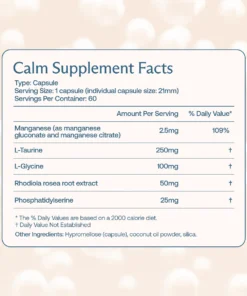 Alternative view of BodyBio Calm - 60 caps