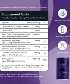 Alternative view of Simply Nootropics Genius Sleep - 60 caps