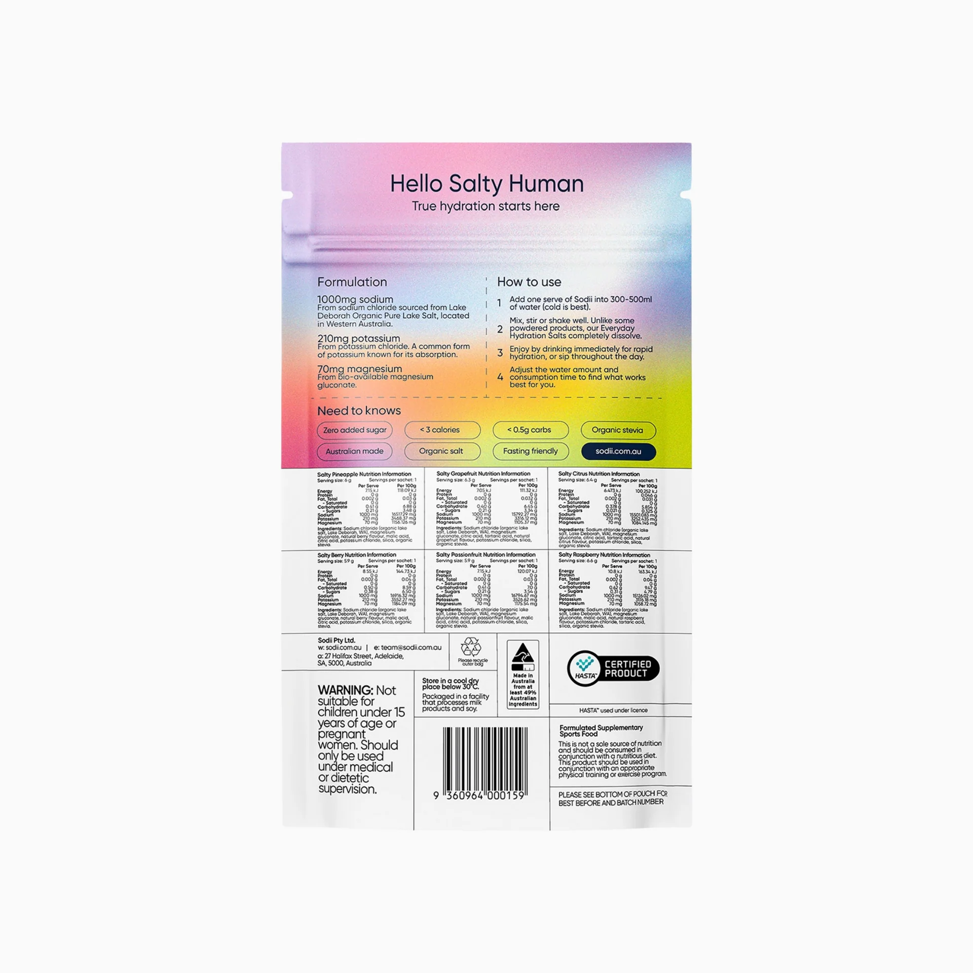 Sodii Electrolyte Hydration 8 Sachet Sample Pack - Image 3
