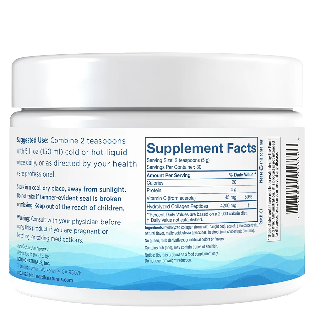 Nordic Naturals Marine Collagen Strawberry - 150g - Image 2
